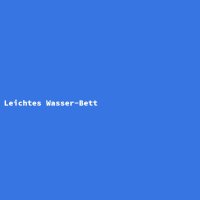 Leichtes Wasser-Bett