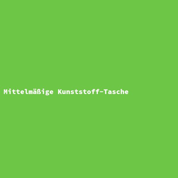 Mittelmäßige Kunststoff-Tasche