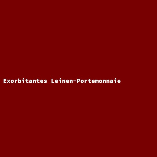 Exorbitantes Leinen-Portemonnaie