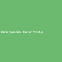 Hervorragendes Papier-Telefon