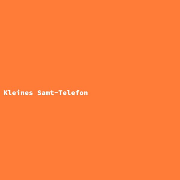Kleines Samt-Telefon